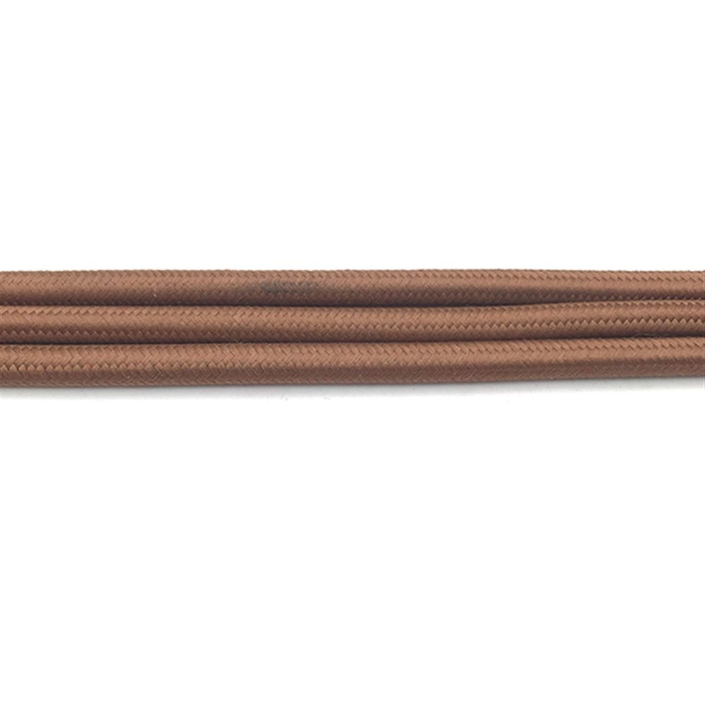 10 m Vintage Cotton Textile Electrical Wire, Brown