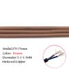 10 m Vintage Cotton Textile Electrical Wire, Brown view 2