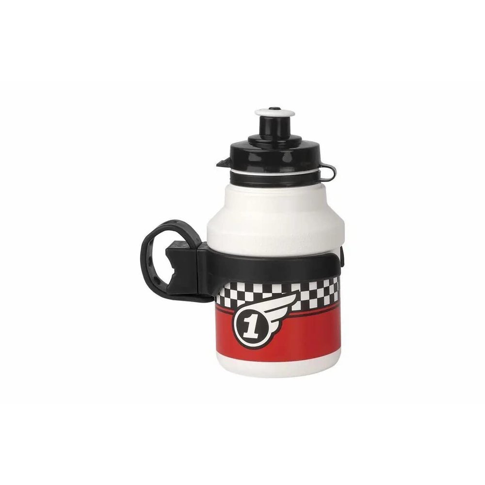 Polisport Water Bottle + Water Bottle Holder, Clip Closure, Race