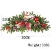 Ttiy Christmas Door Swag with Artificial Pine Needles and Red Berries view 2