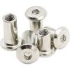 XXSLY Flat-Head Hex Socket Sleeve Nuts M3/M4/M5/M6, 100-Piece Set, 304 Stainless Steel, M6×20×8 view 1