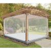 Xrdbfd Clear Waterproof PVC Tarpaulin with Eyelets, Tear-Resistant, 1.2 x 4 m view 1