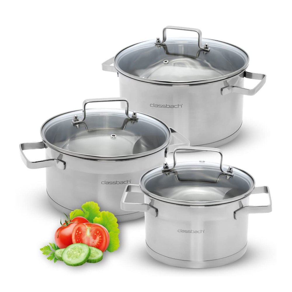 classbach 6-Piece Stainless Steel Cookware Set C-KTS 4015