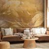 decomonkey Flower Photo Wallpaper, 100 x 70 cm, Concrete Stone Effect with Foliage view 3