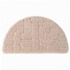 HUFFA Water-Absorbent Semicircular Bathroom Mat, Champagne, 50 x 80 cm view 1