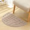 HUFFA Water-Absorbent Semicircular Bathroom Mat, Champagne, 50 x 80 cm view 4