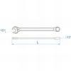 KING TONY Ultra-Light Combination Wrench, L: 25 mm, for Professionals and DIYers, Ideal for Workshop and Repairs, Ref. 106225 view 2