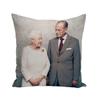 Fabulous Cushion with Cover, 40 × 40 cm, Queen Elizabeth II and Prince Philip, 2018 Vintage Photo view 2