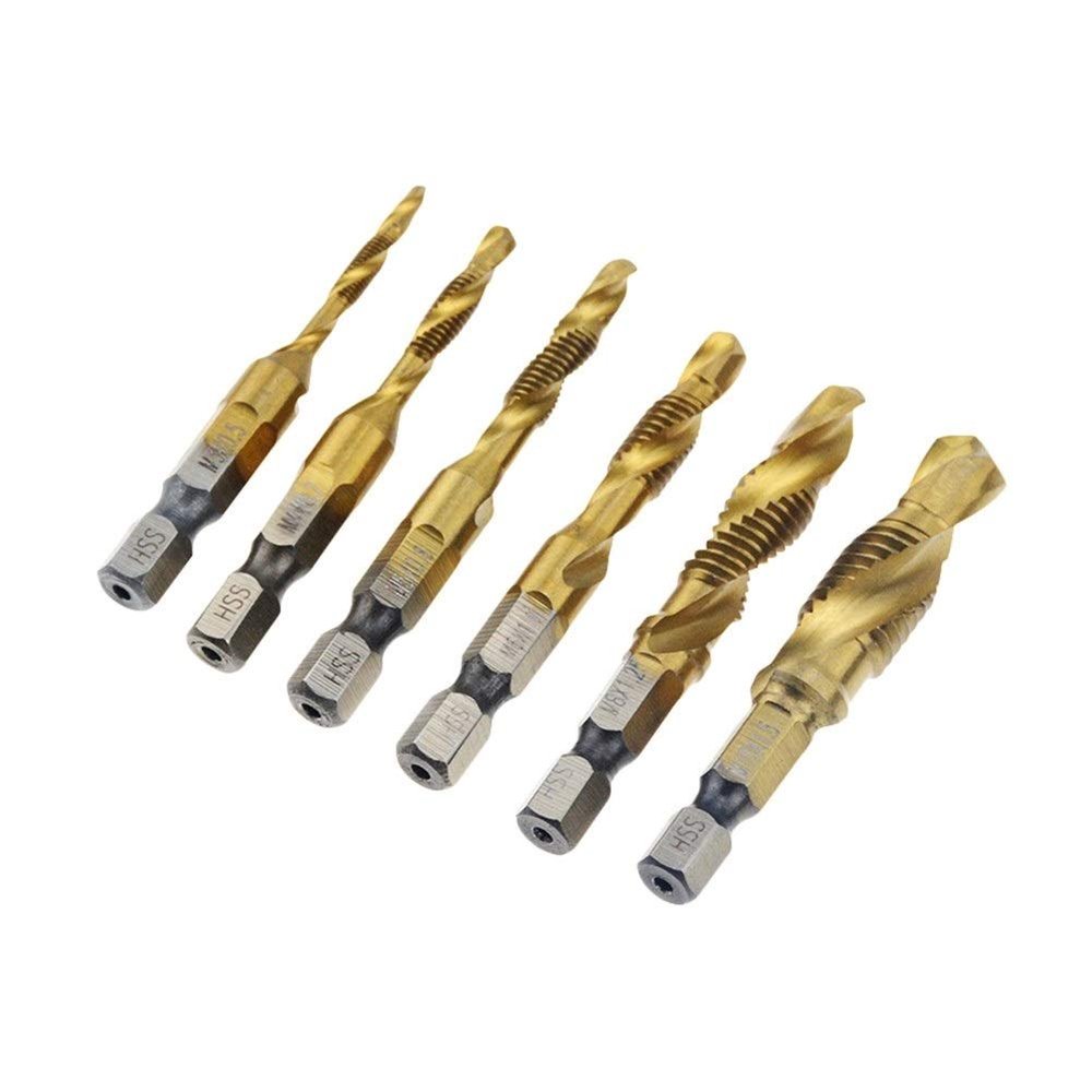 VIEUE 1-Piece M10 HSS Spiral Point Tap with Hex Shank