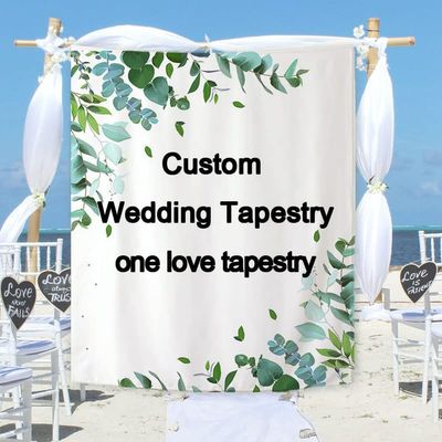 guk Personalized Wall Tapestry, Custom Photo Banner, Decorative Wedding Wall Hanging (90 x 60 in / 230 x 150 cm)