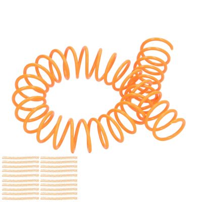 20 Plastic Spiral Binding Combs, 30 Rings, 10 mm, Orange