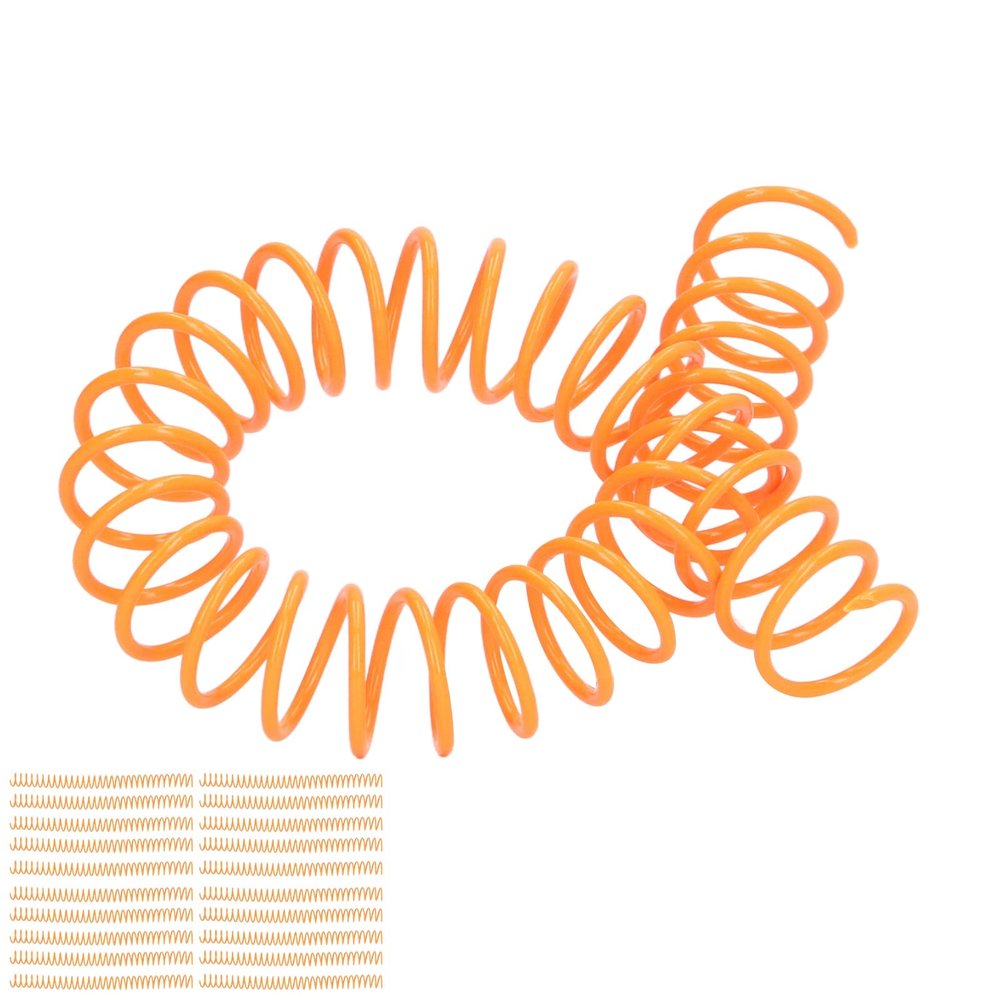 20 Plastic Spiral Binding Combs, 30 Rings, 10 mm, Orange