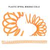 20 Plastic Spiral Binding Combs, 30 Rings, 10 mm, Orange view 4