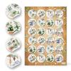 24 Round Christmas Gift Stickers, 4 cm, Scandinavian Hygge Style, Premium Self-Adhesive, Made in Germany view 1