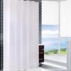 Waterproof Pure White Shower Curtain with Hooks, 120 x 213 cm view 3