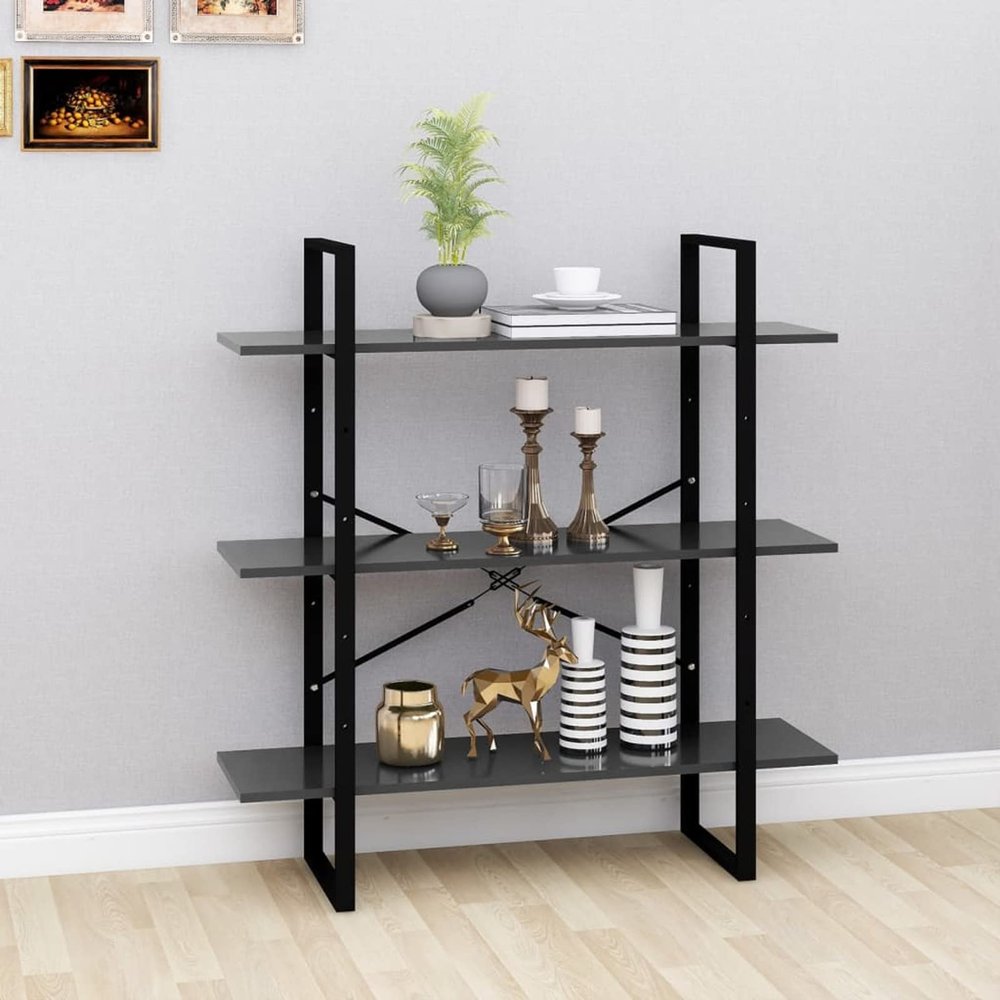 Chenshu Bookshelf, Gray, 100 x 30 x 105 cm, Chipboard