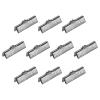 sourcing map 100-Piece Ribbon Crimp Ends, 25 mm, Black Metal view 1