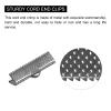sourcing map 100-Piece Ribbon Crimp Ends, 25 mm, Black Metal view 4