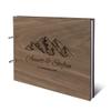 Personalized Wooden Wedding Guest Book, A4, Mountain Design view 2