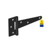 DMX Cross-Strap Gate Hinge, Black, 100 × 30 × 65 × 2.0 mm, 2-Pack view 1