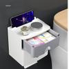 YQBUER Multifunctional Waterproof Toilet Paper Holder, Gray view 4