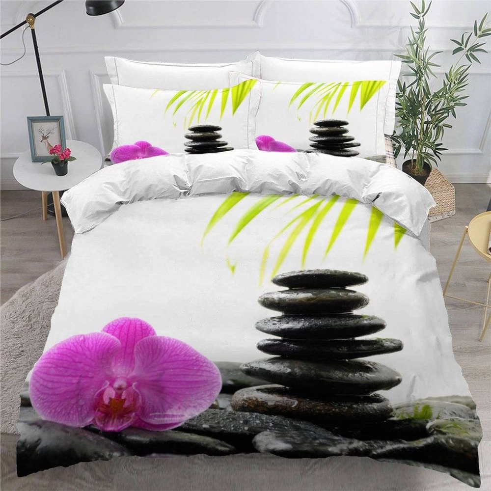 AASIRA Zen 3-Piece Microfiber Bedding Set, 220 x 240 cm
