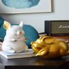 Nordic Cute Golden Piggy Bank Decor, 8.3 in view 3