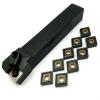 1 External Turning Tool Holder + 10 Carbide Inserts, YIJIAN (Angle: MCLNR3232P12, Shank Diameter: CNMG120404-FG) view 2