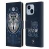 Head Case Designs Official Personalized Anne Stokes Moon Art Leather Wallet Case for Apple iPhone 14 Plus view 1