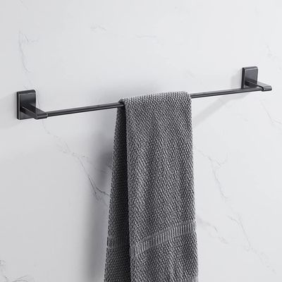 KLZUOPT Exquisite Black Bronze Bathroom Towel Holder, Single Pole