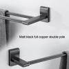 KLZUOPT Exquisite Black Bronze Bathroom Towel Holder, Single Pole view 2
