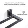 KLZUOPT Exquisite Black Bronze Bathroom Towel Holder, Single Pole view 3