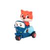 Battat B.Toys B. Dash and Motor Mike Fox and His Motorcycle Pull-Along Toy, Multicolor (71705) view 2
