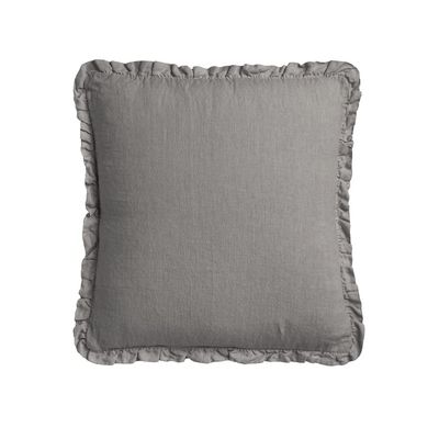 Lisola Tif Decorative Cushion, Cotton and Linen, with Ruffles, 50 x 50 cm, Baguio