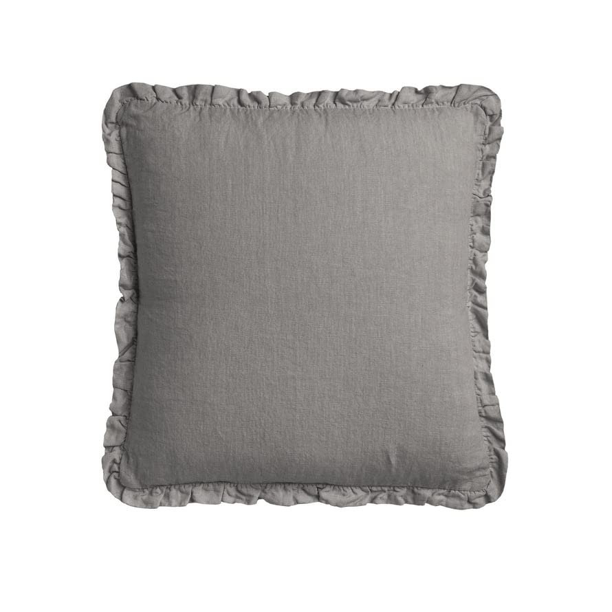 Lisola Tif Decorative Cushion, Cotton and Linen, with Ruffles, 50 x 50 cm, Baguio