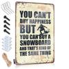 Does Not Play Well With Liberals Sign, You Can't Buy Happiness But You Can Buy a Snowboard Metal Sign, Funny Bathroom Sign Gift for Men Under $10 (Size: 30 x 40 cm) view 1