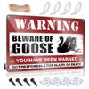 Decorative Bar Signs, Beware of Geese Tin Sign, Beer and Yard Decor (30 x 40 cm) view 1