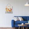 "Happy Fall Y'all" Wooden Sign, Rustic Farmhouse Wall Decor, Pumpkins and Farm Animals, 30.5 x 30.5 cm view 2