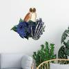 Vintage Halloween Wall Decals with Skeleton, Skull and Owl Designs view 1