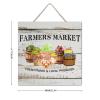 NABRAND Farmers Market Wood Hanging Sign, “Fresh Picked Local Produce,” 30.5 x 30.5 cm view 3