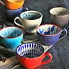 LUNYY Retro Nordic Embossed-Handle Creative Ceramic Coffee Mug view 4
