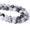 12 mm 30-Piece Black Rutilated Quartz Beads, 2A Grade, 1 Strand view 3