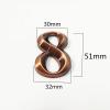 Self-Adhesive 3D House Number 50 mm, 0–9, Modern Copper Red, ABS, 3M Sticker (8) view 2