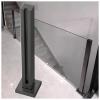 Stainless Steel Glass Railing Post with Glass Clamp view 1