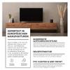 Wuun Somero TV Stand, 200 cm (2 x 100 cm), Matte White/Black Hairpin Legs view 3