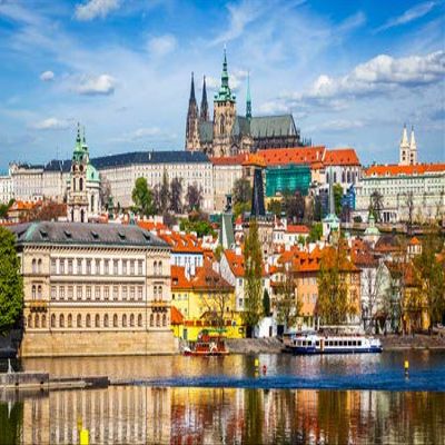 adrium Aluminum Composite Wall Art 140 x 90 cm: Gradchany Prague Castle and St. Vitus Cathedral (38690732)