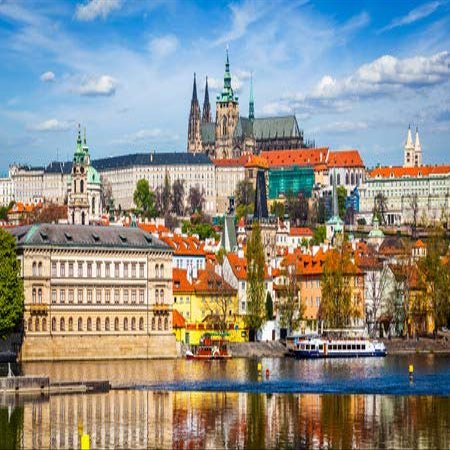 adrium Aluminum Composite Wall Art 140 x 90 cm: Gradchany Prague Castle and St. Vitus Cathedral (38690732)