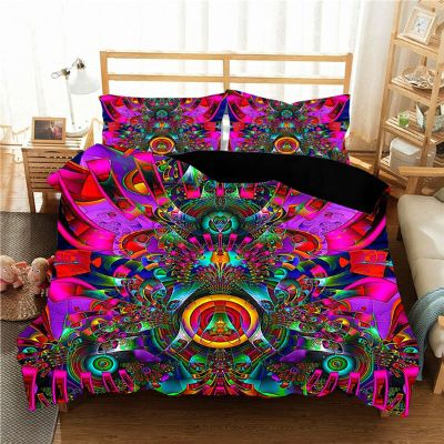 NDXRWDZR Purple Flower Microfiber Bedding Set, 200 x 220 cm
