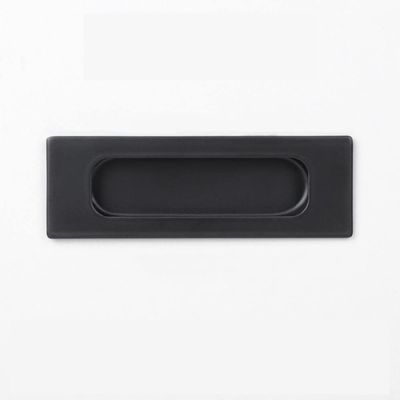 Youther Silver Stainless Steel Sliding Handles, Black Square 1