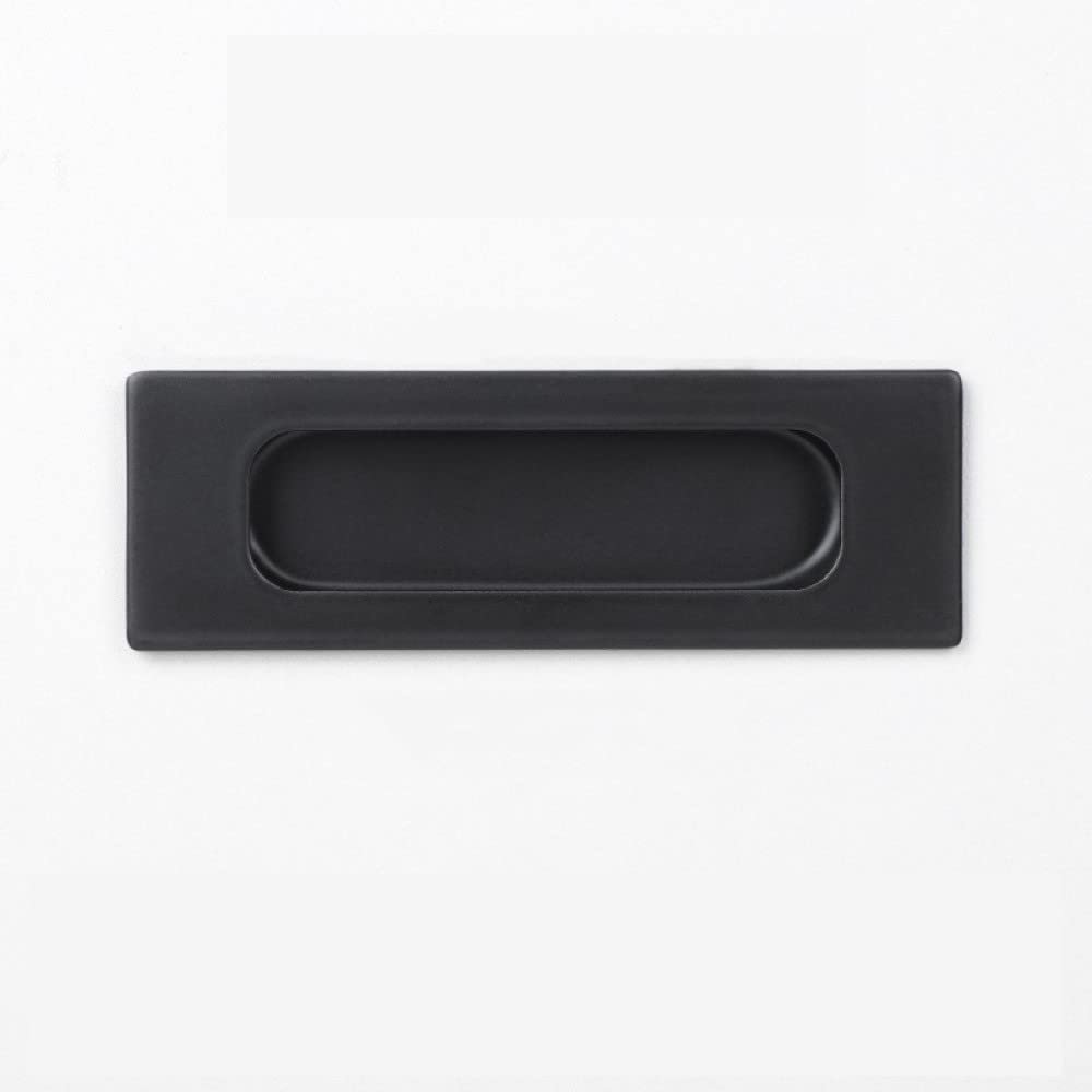 Youther Silver Stainless Steel Sliding Handles, Black Square 1
